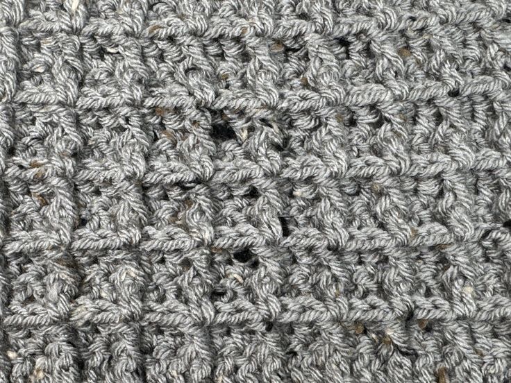 close up view of the crocheted fabric