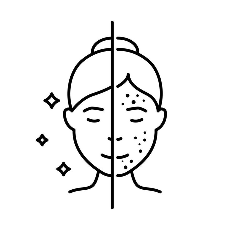 a line drawing of a woman's face with her eyes closed and the other half drawn