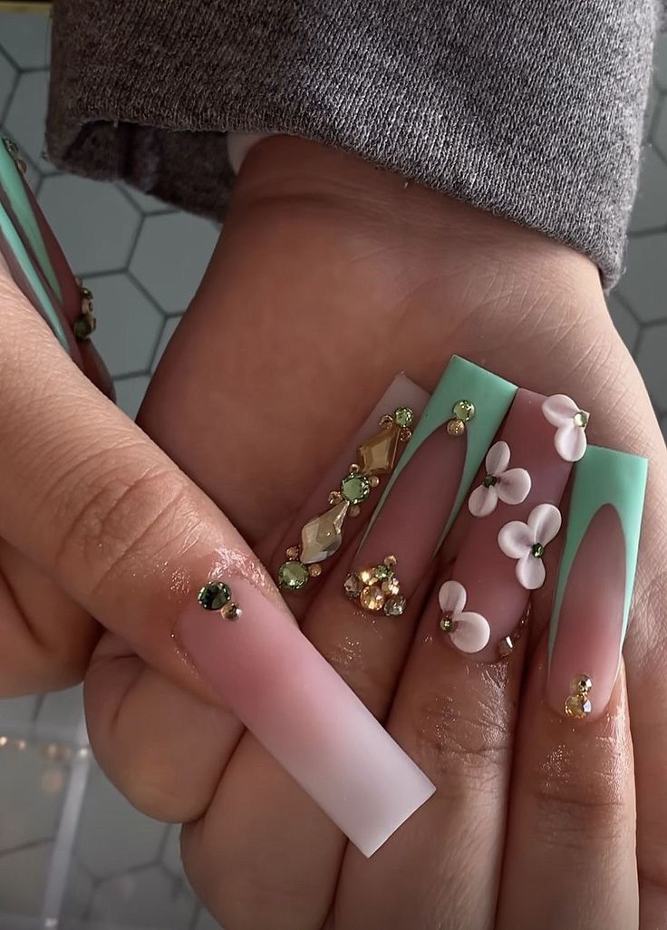 Freestyle Nails, Glossy Nails, Quinceanera Nails, Dope Nail Designs, Acrylic Nails Coffin Pink, Long Square Acrylic Nails, Bling Acrylic Nails, Acrylic Nails Coffin, Square Acrylic Nails