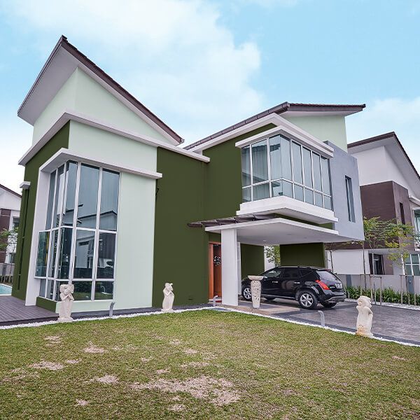 Exterior House Wall Painting Colours Tips & Ideas by Nippon Paint Malaysia Elegant House Exterior, Modern House Elevation, Exterior Wall Paint, Home Wall Painting, Bedroom Purple, Elegant House, Nippon Paint, Exterior House Color, Bedroom Wall Colors