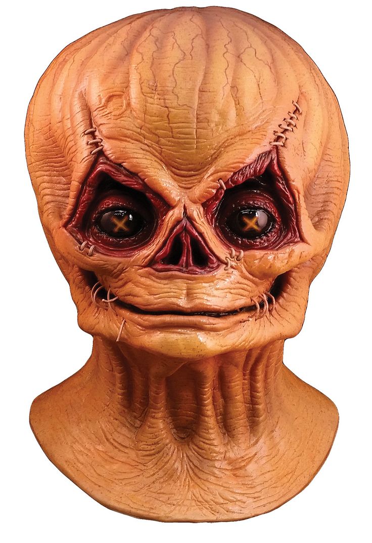 an alien head mask with large eyes