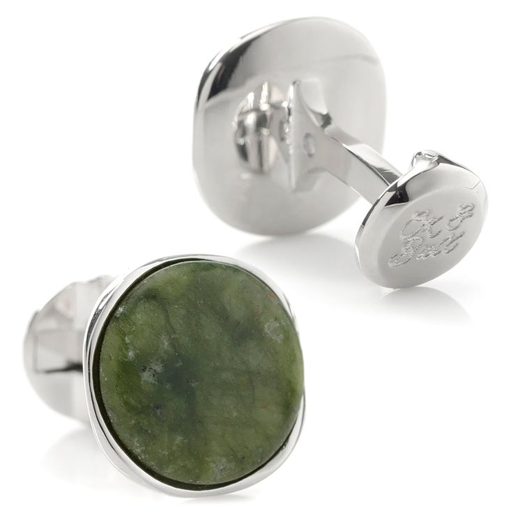 Sage green Seraphinite has been cut into a cushioned disc and surrounded in shiny Sterling Silver to create this set of elegant cufflinks. These heirloom-quality cufflinks add a brilliant shimmer of elegance to any outfit while remaining masculine and dignified. The expert craftsmanship of our Sterling Silver cufflinks ensures long-lasting durability and a classic look that is sure to never go out of style. Classic Green Cufflinks For Formal Occasions, Elegant Green Cufflinks For Formal Occasions, Modern Green Jewelry For Formal Occasions, Classic Green Cufflinks As Gift, Classic Green Cufflinks For Gift, Silver Cufflinks, The Expert, Out Of Style, Sage Green