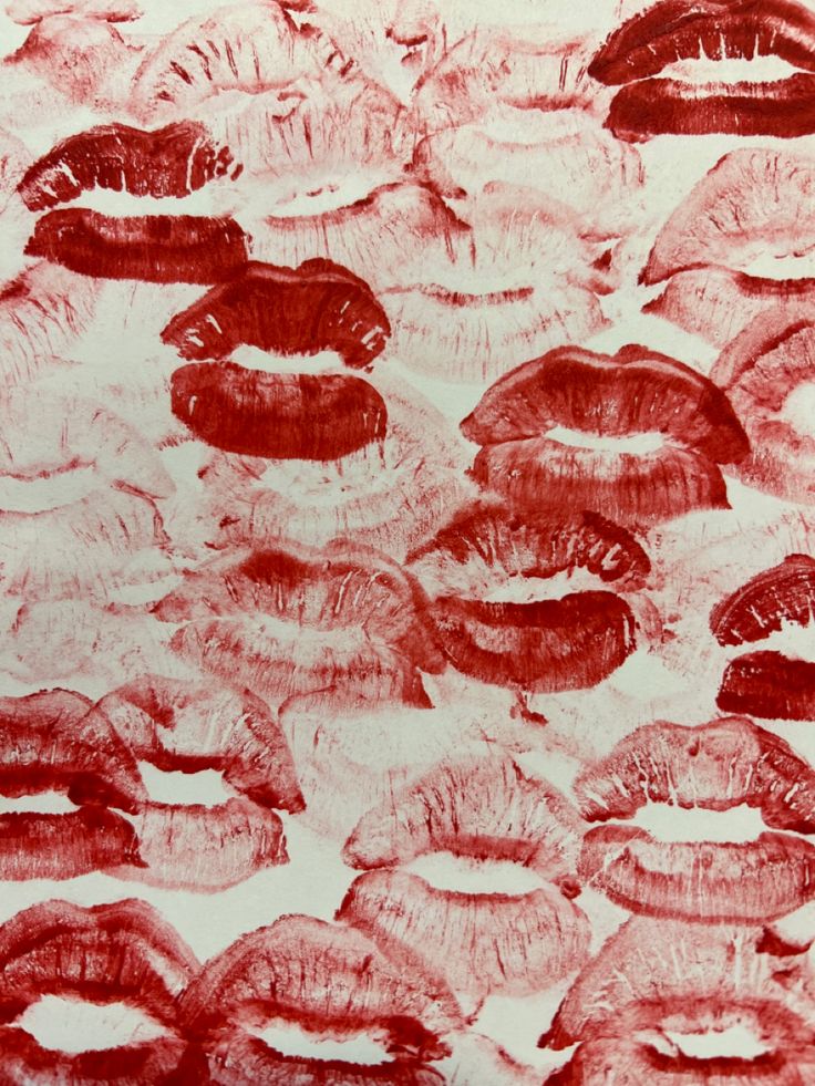 a drawing of many different types of lips