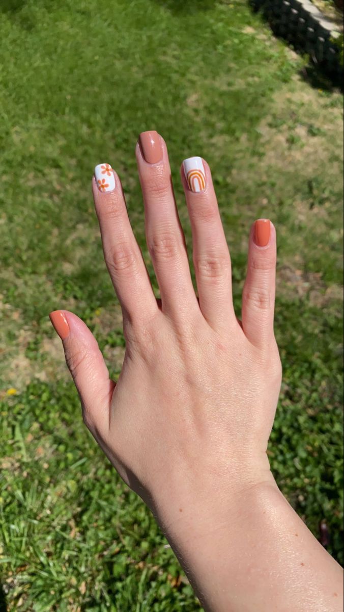 Teacher Nail Inspiration, Simple Teacher Nails, Fall Teacher Nails, Fun Teacher Nails, Daycare Nails, Daycare Teacher Nails, Elementary Teacher Nails, Preschool Teacher Nail Ideas, Teacher Acrylic Nails