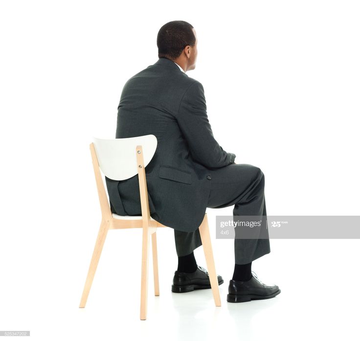 Stock Photo : Rear view of businessman sitting on chair Person Sitting In Chair Pose, Sitting Back Turned Pose, Sitting Back View Reference, Man Sitting Back View, Person Sitting Back View, Back Sitting Pose, Person Sitting From Behind, Someone Sitting Reference, Sitting Back Pose