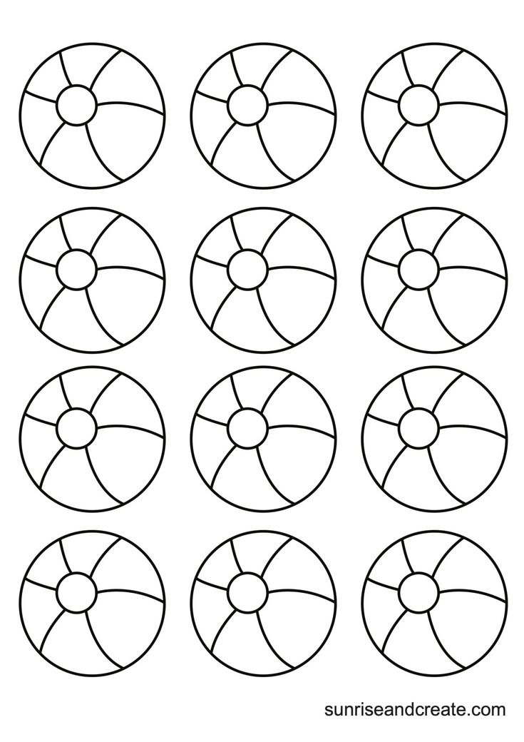 six circles that have been drawn to show the different shapes and sizes in each circle