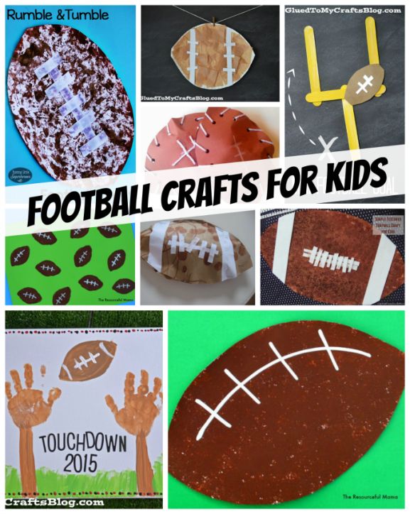 football crafts for kids that are fun and easy to make with the kids at home