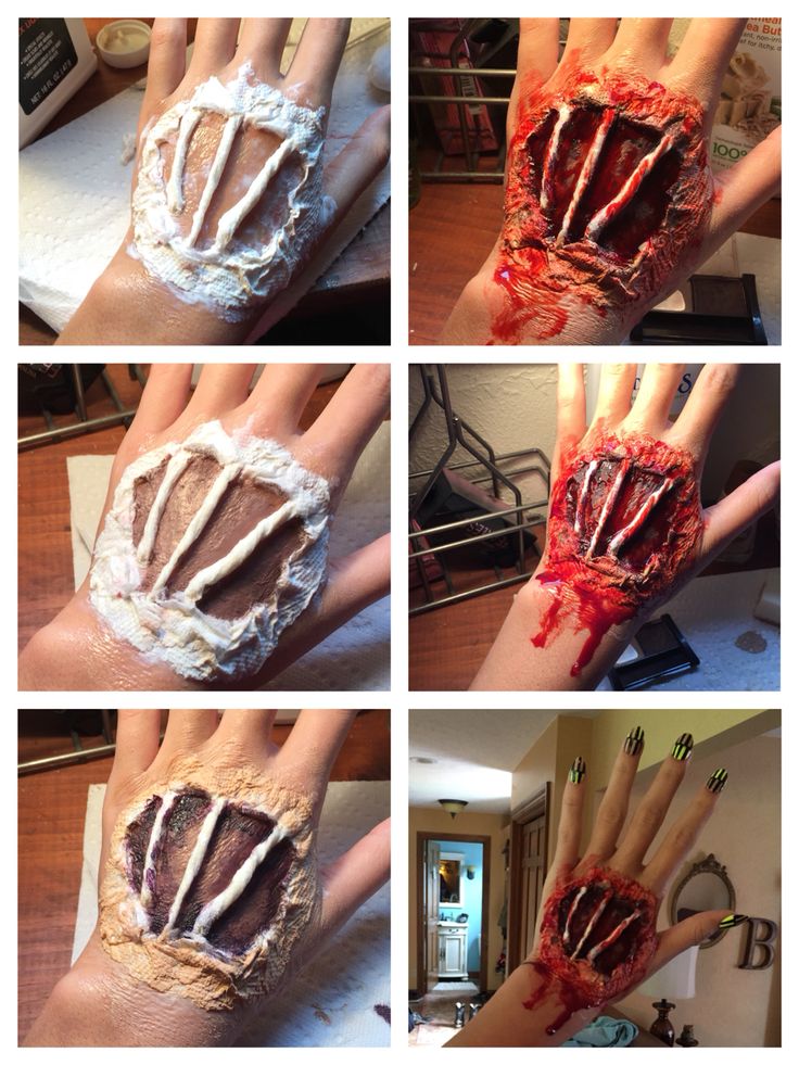 Saw this Halloween makeup and decided to try it myself! Zombie Costume Diy Women, Fx Makeup Wounds, Fake Gore Makeup, Halloween Scary Costumes Women, Zombie Nurse Costume Diy, Zombie Ideas Costume, Special Effects Makeup Ideas Horror, Diy Halloween Body Parts, Sfx Makeup Wounds