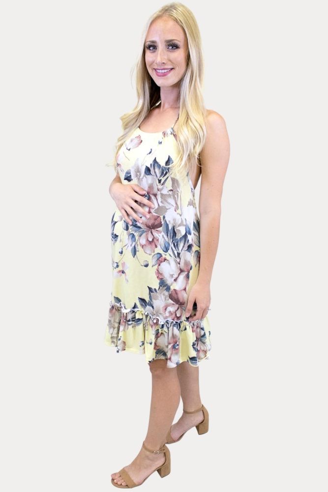 Summer Tiered Maternity Dress, Tiered Maternity Dress For Summer, Tiered Summer Maternity Dress, Spring Bump Friendly Dresses, Spring Maternity Tiered Dress, Spring Maternity Wear Tiered Dress, Spring Tiered Maternity Dress, Sleeveless Bump-friendly Maternity Dress, Spring Dresses Bump Friendly