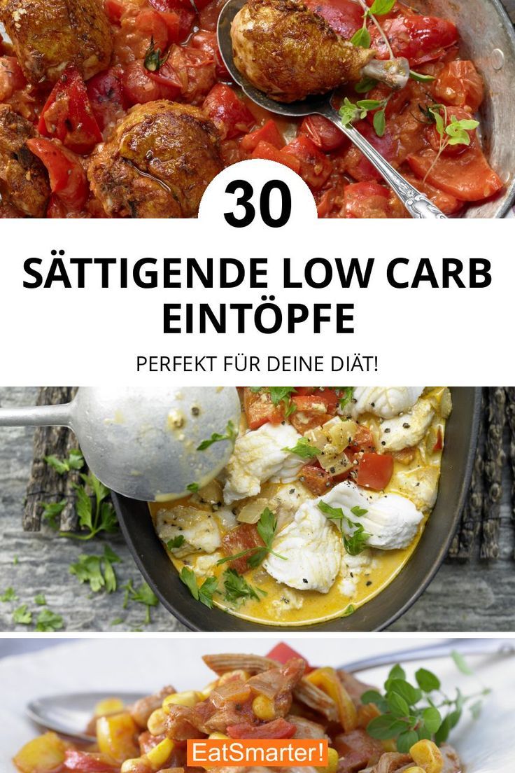 some food that is on top of a plate and in front of the words 30 sattigende low carb entrope