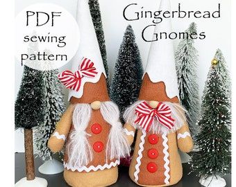 two gingerbread gnomes sitting next to each other