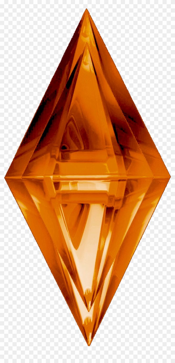 an orange diamond on a white background