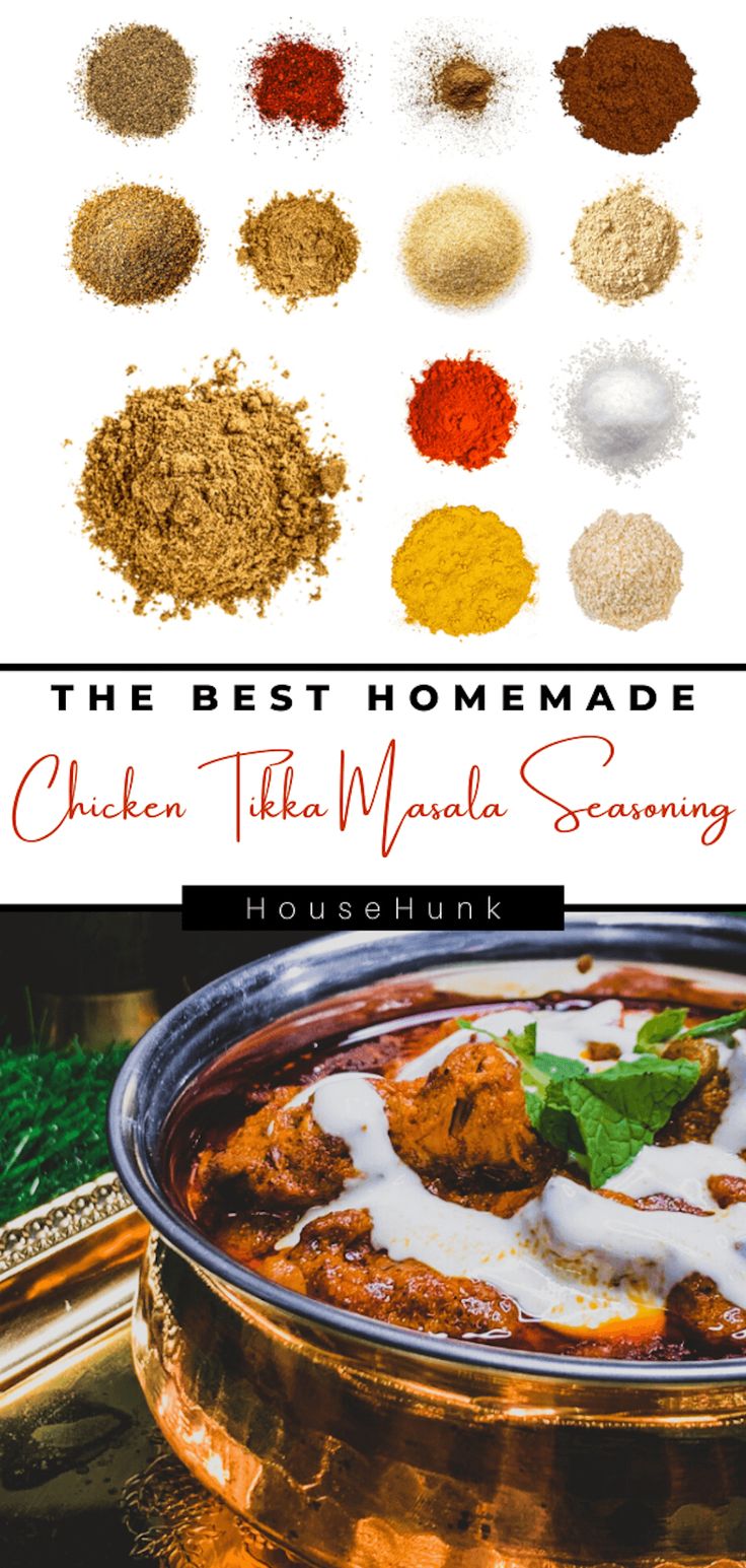 the best homemade chicken tikka masala seasoning recipe is in this postcard