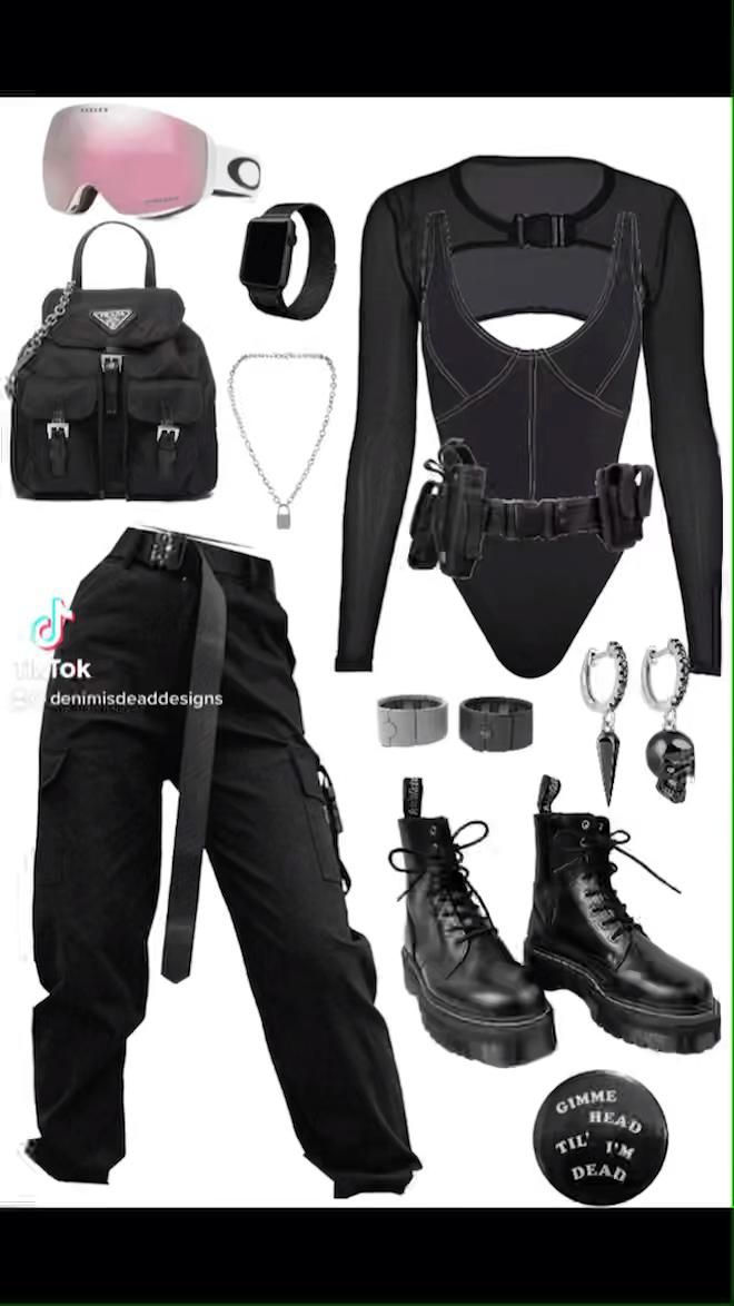 Techno Girl Outfit, Techno Outfit Girl, Cyberpunk Rave Outfit, Cyberpunk Outfits Female, Female Tactical Outfit, Female Techwear Outfit, Techno Fits, Techno Club Outfit, Cyberpunk Outfit Women