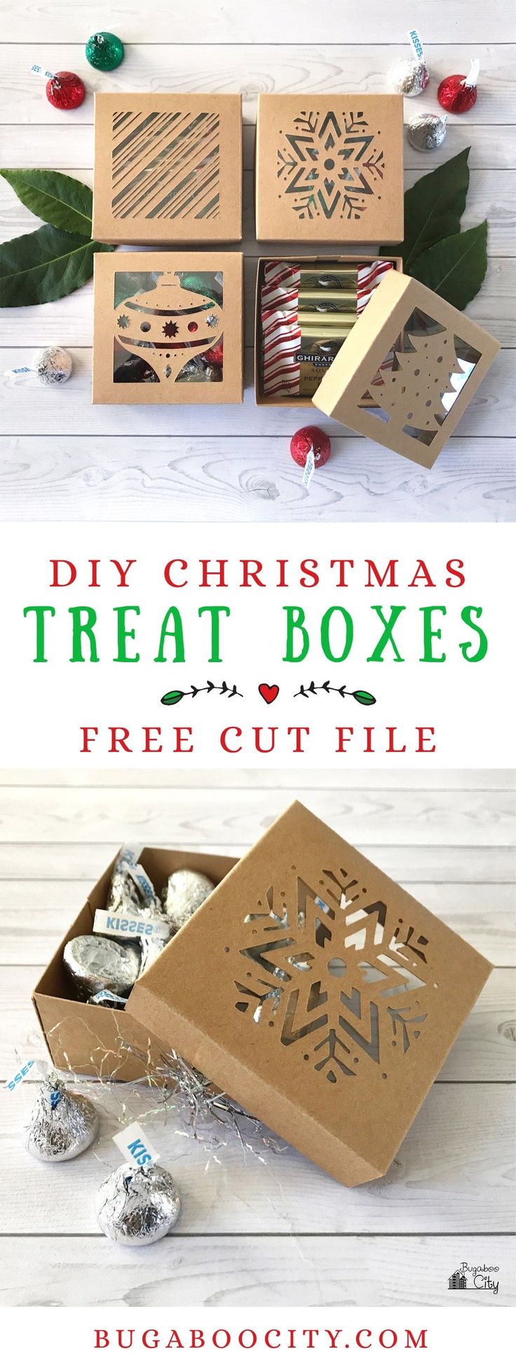 diy christmas treat boxes with free cut file