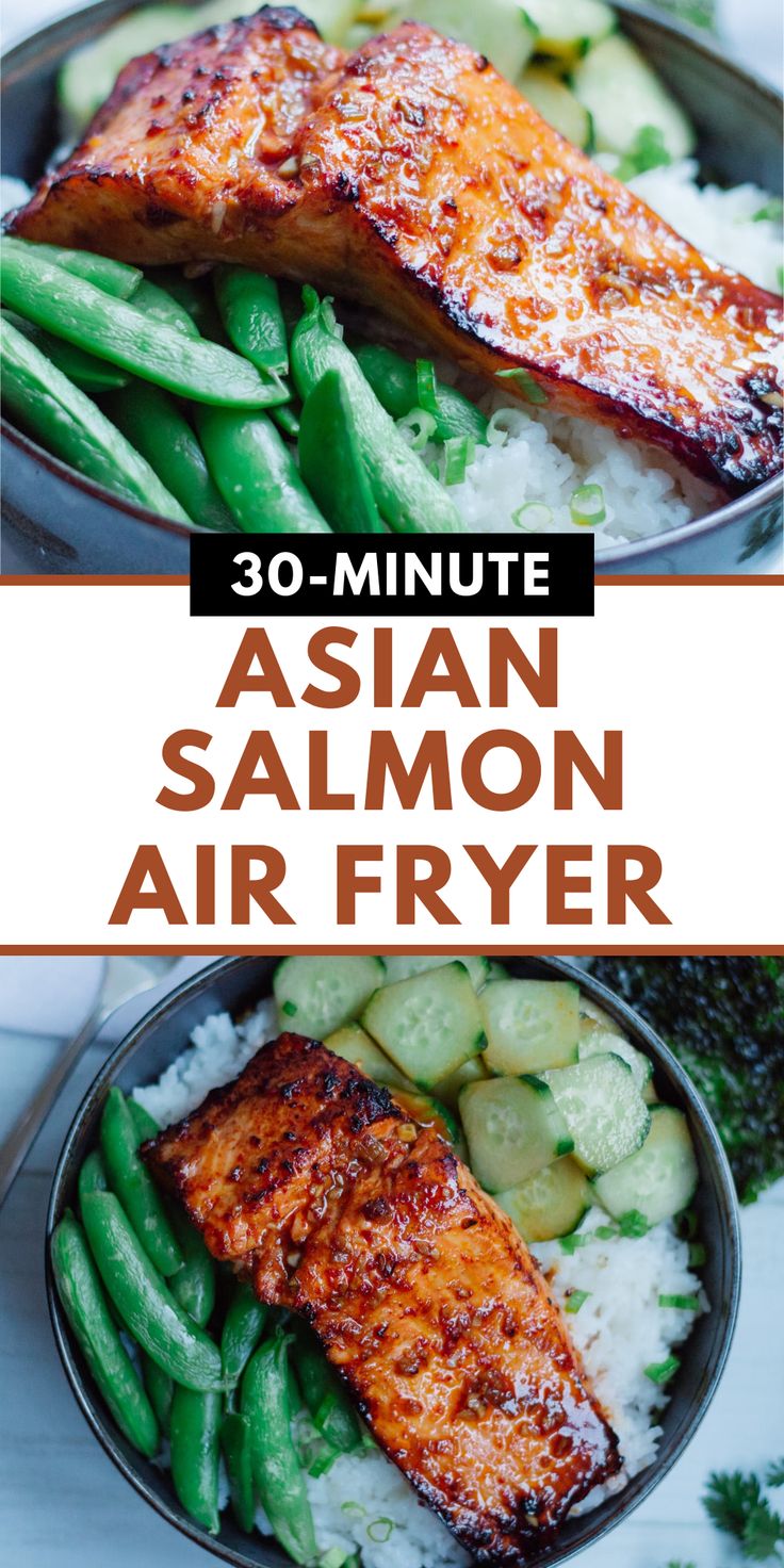 Short on time? Whip up Asian Salmon Air Fryer style - ready in just 12 minutes! It's a quick and easy meal that's packed with flavor. Filet Air Fryer, Salmon Cakes Air Fryer, Salmon Air Fryer Bites, Asian Salmon Marinade, Air Fryer Salmon Filet, Salmon Patties Air Fryer, Air Fryer Bites, Air Fryer Salmon Cakes, Salmon Bites Air Fryer