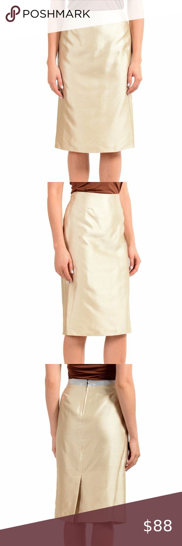 Gianfranco Ferre Women's Silk Beige Pencil Skirt GIANFRANCO FERRE WOMEN'S SILK BEIGE PENCIL SKIRT US M IT 42  New without tags  Country/Region of Manufacture: Italy  Retail Value: $475  This is authentic Gianfranco Ferre Women's Silk Beige Pencil Skirt   SKU: V-16069  Material: 34% Silk 36% Cotton  Measured Waist: 30"  Length: 25" Gianfranco Ferre Skirts Pencil Elegant Spring Mini Skirt For Cocktail, Formal Beige Silk Skirt, Beige Silk Skirt For Formal Occasions, Elegant Mini Skirt For Formal Spring Occasion, Elegant Mini Skirt For Cocktail In Summer, Elegant Summer Mini Skirt For Cocktail, Elegant Mini Skirt For Summer Cocktail, Elegant Knee-length Skirt For Cocktail, Elegant Knee-length Cocktail Skirt