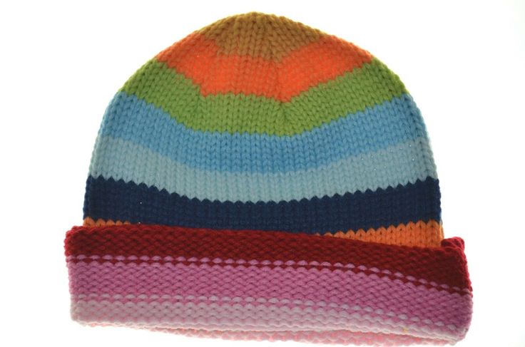 youth size-7~7 1/4 Multicolor Knitted Cap Hat, Trendy Multicolor Winter Beanie, Trendy Multicolor Knitted Beanie, Multicolor Acrylic Hats For Cold Weather, Colorful Casual Beanie Hat, Multicolor Warm Casual Beanie, Casual Multicolor Warm Beanie, Multicolor Acrylic Cap, Warm Multicolor Casual Beanie