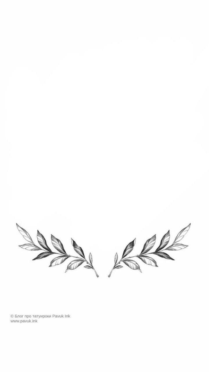 an artistic drawing of two leaves