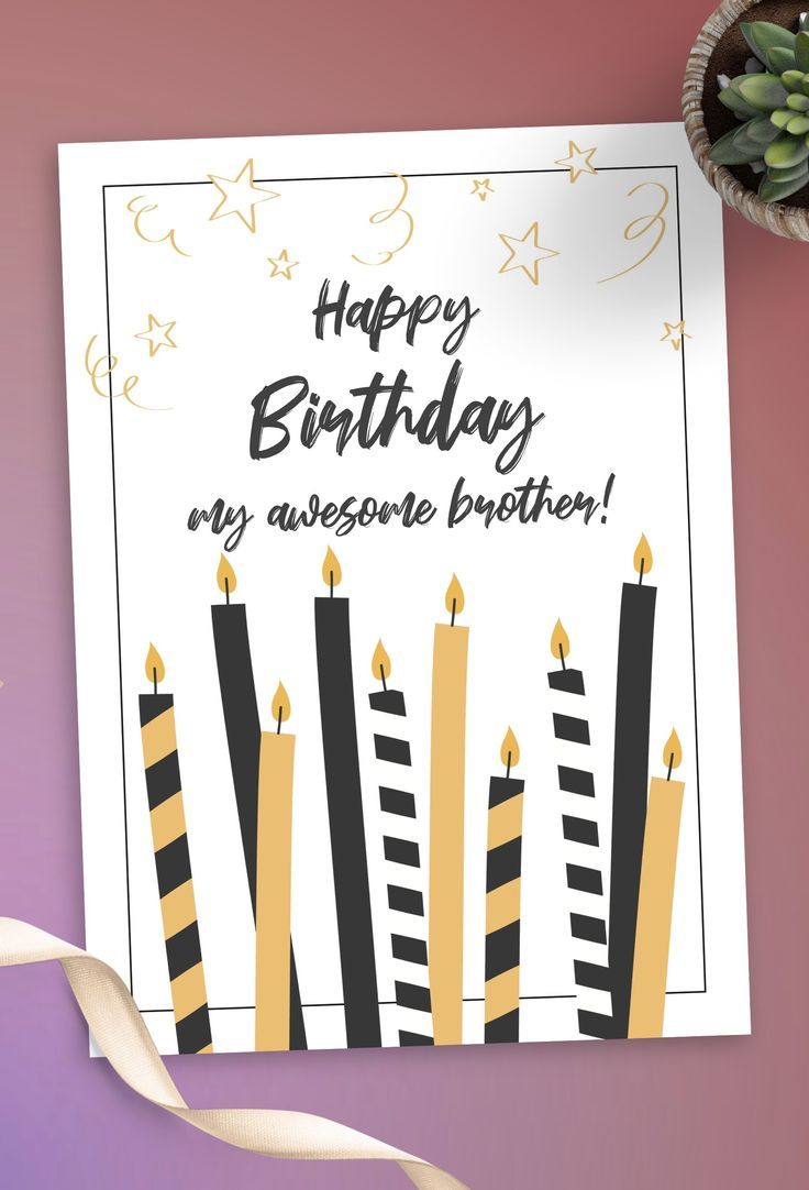 a happy birthday card with candles on it