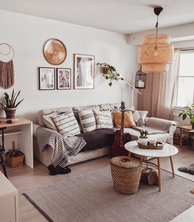 a living room filled with furniture and decor