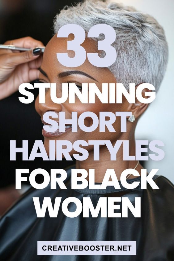 Click for More ➡️ | Save for Later ❤️  In search of the perfect short hairstyle to wear? Discover these 33 stunning and trendy short hairstyles for Black women! With choices ranging from pixie cuts to curly bobs, and bold colors to natural textures, these styles are sure to inspire your next look. Embrace your beauty with these fashionable cuts!  #ShortHairstyles #BlackWomenHair #PixieCut #CurlyHair #NaturalHair #HairInspiration #2024Trends #HairGoals #ShortHairDontCare Ladies Haircut Styles 2024, Black Girls Pixie Cut, Tapered Bob For Black Women, Black Short Natural Haircut, Low Cut Styles For Black Women, S Curl Short Hair Black, Black Short Hairstyles African Americans, Salt And Pepper Hair Black Women, Bobcut Hairstyles Short For Black Women