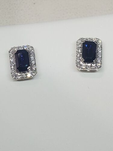 ad eBay - Find many great new & used options and get the best deals for 14k Natural Sapphire And Diamonds Stud Earrings at the best online prices at eBay! Free shipping for many products! Sapphire Stones, Free Sign, Sapphire Stone, Fine Earrings, Natural Sapphire, Diamond Earrings Studs, Diamond Studs, Emerald Cut, God Bless