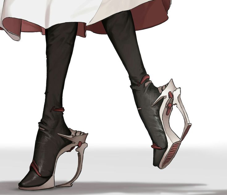 a drawing of a woman's legs wearing high heeled shoes with heels on them