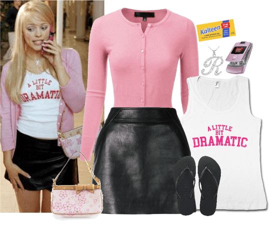 Regina George Skirt, Pink Halloween Costumes Ideas, Regina Halloween Costumes, Mean Girls Cosplay, Mean Girls Inspo Outfits, 00s Halloween Costumes, How To Dress Like Regina George, Regina George Fits, Regina George Makeup Look