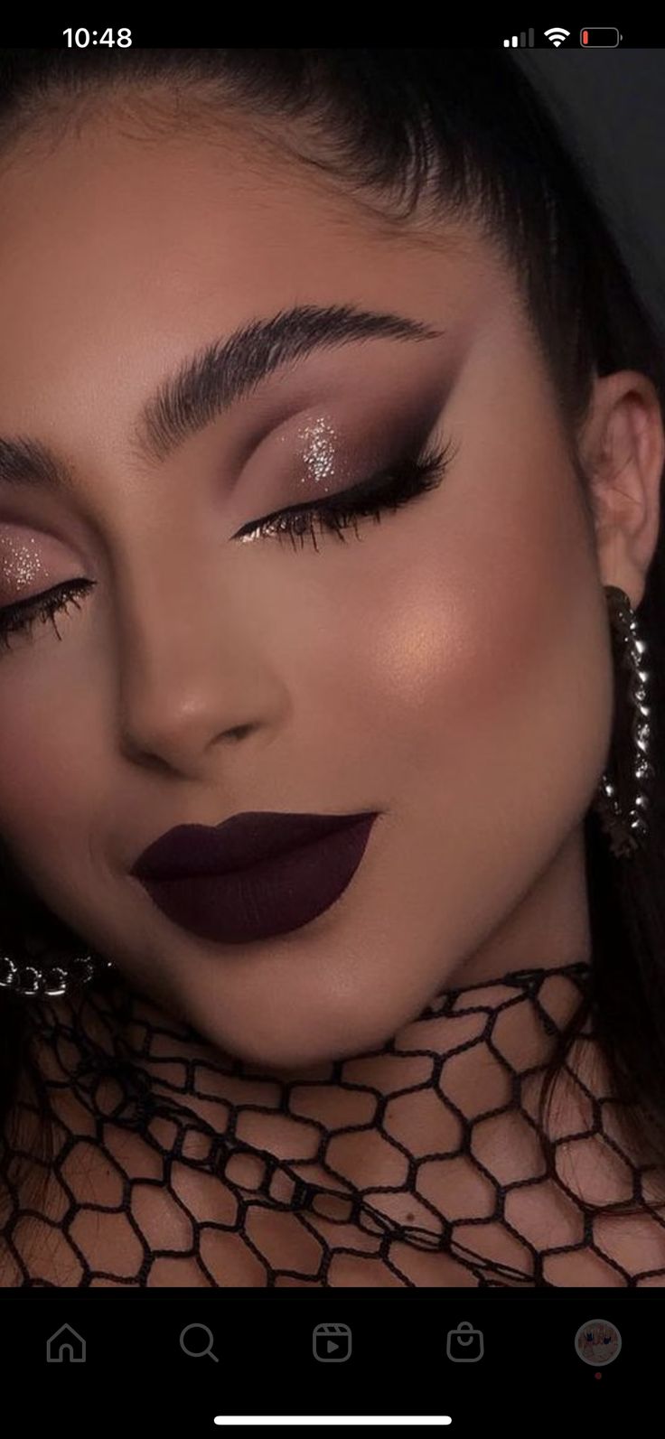 Makeup For Fancy Event, Bday Glam Makeup, Nye Glam Makeup, Holiday Glam Makeup Christmas, Winter Wedding Makeup Looks, Christmas Party Make Up, Evening Makeup Looks Night, Makeup For Formal Event, Christmas Party Makeup Classy