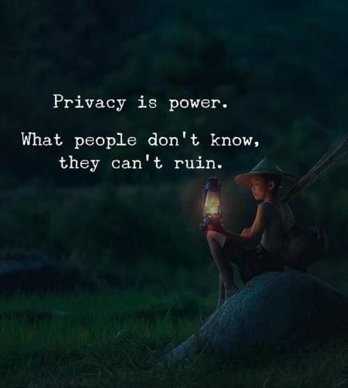 a woman sitting on top of a rock holding a lantern in her hand with the caption privacy is power what people don't know, they can't run