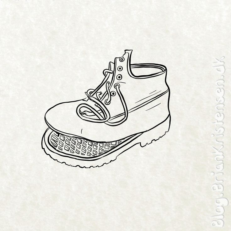 a drawing of a pair of shoes with laces on them