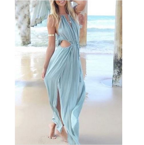 Sukienki Maksi, Mode Hippie, Mode Boho, Summer Street, Split Maxi Dress, Beach Maxi Dress, Chiffon Maxi, Maxi Skirts, Estilo Boho