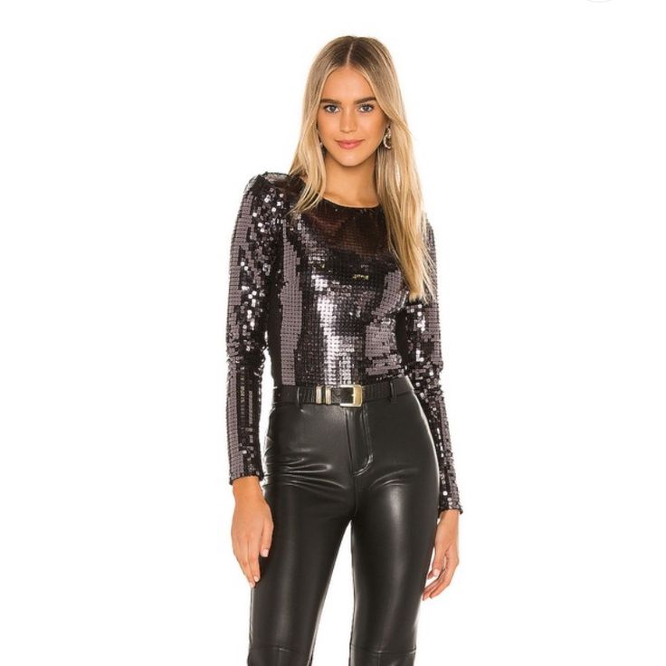 Super Cute Black Sequin Nbd Bodysuit (Nwt) Super Sexy - Can Be Worn To A Classy Party Or A Night Out On The Town - Purchased From Revolve For A Party And Never Wore Hand Wash Cold. Hidden Back Zipper Closure. Bottom Snap Button Closure. Padded Shoulders. Mesh Panels. Allover Sequin Embellishment. Fitted Bodysuit For Evening Party Season, Chic Bodysuit For Night Out In Fall, Fitted Long Sleeve Bodysuit For Party Season, Chic Fall Bodysuit For Night Out, Sleek Fitted Bodysuit For Party, Party Bodysuit With Long Sleeves, Sleek Fitted Party Bodysuit, Chic Bodysuit For Club And Party Season, Chic Long Sleeve Bodysuit For Party Season