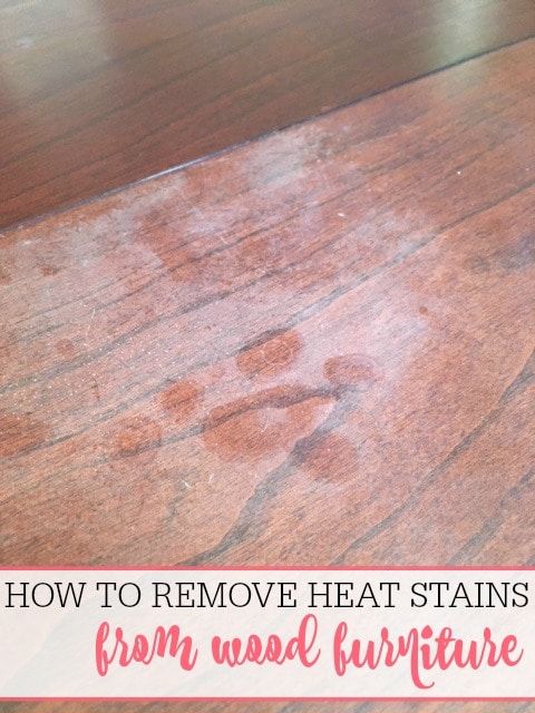 how to remove heat stains from wood furniture