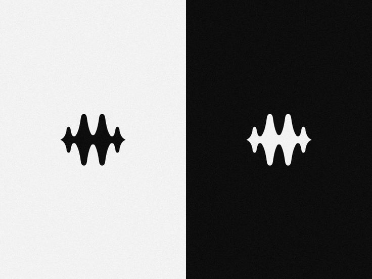 two black and white images with different shapes