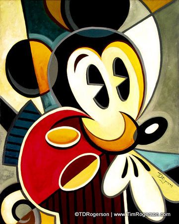 a mickey mouse painting is shown in this image