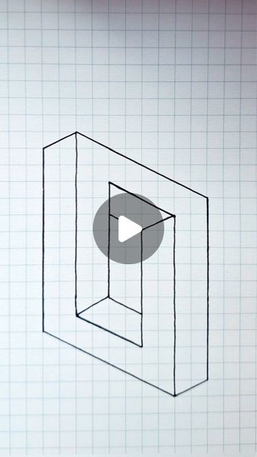 a drawing of a square with a hole in the middle