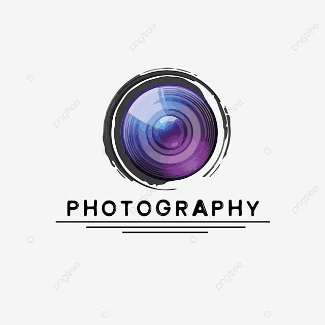 the logo for photography is shown in purple and blue tones, with an abstract design