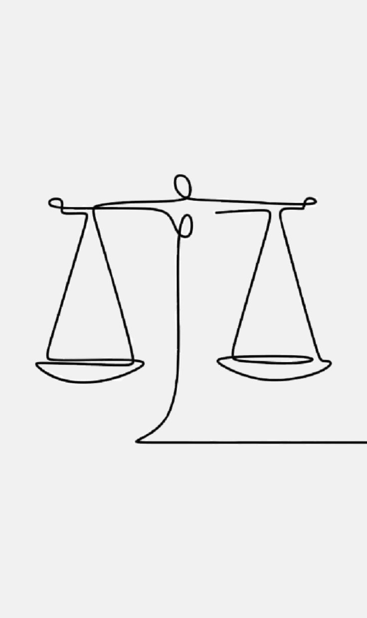 a line drawing of two balance scales