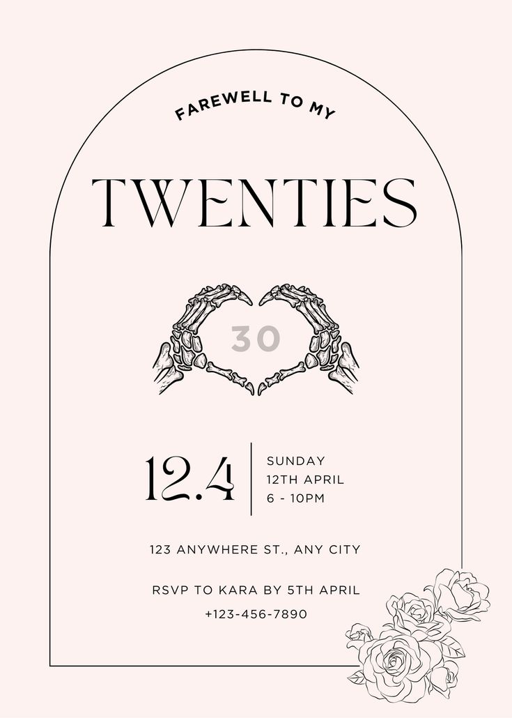 an event poster with two hands making a heart and the words twentiess on it