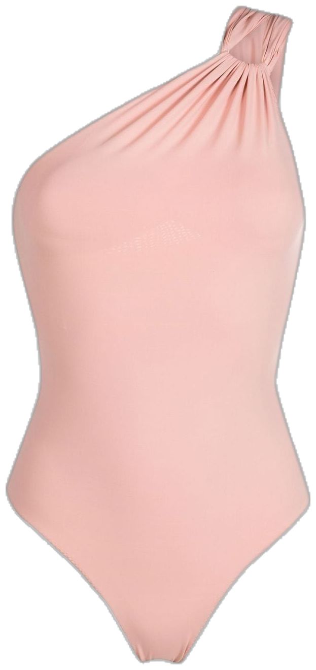 Fitted One-shoulder Bodysuit, Solid One-shoulder Lined Bodysuit, Elegant One-shoulder Lined Swimwear, Elegant One Shoulder Lined Swimwear, Elegant Stretch Bodysuit With Asymmetrical Neckline, Elegant One-shoulder Stretch Bodysuit, One Shoulder Top With Built-in Bra And Stretch, Stretch Bodysuit With Asymmetrical Neckline And Lined Body, Fitted One-shoulder Bodysuit With Lined Body