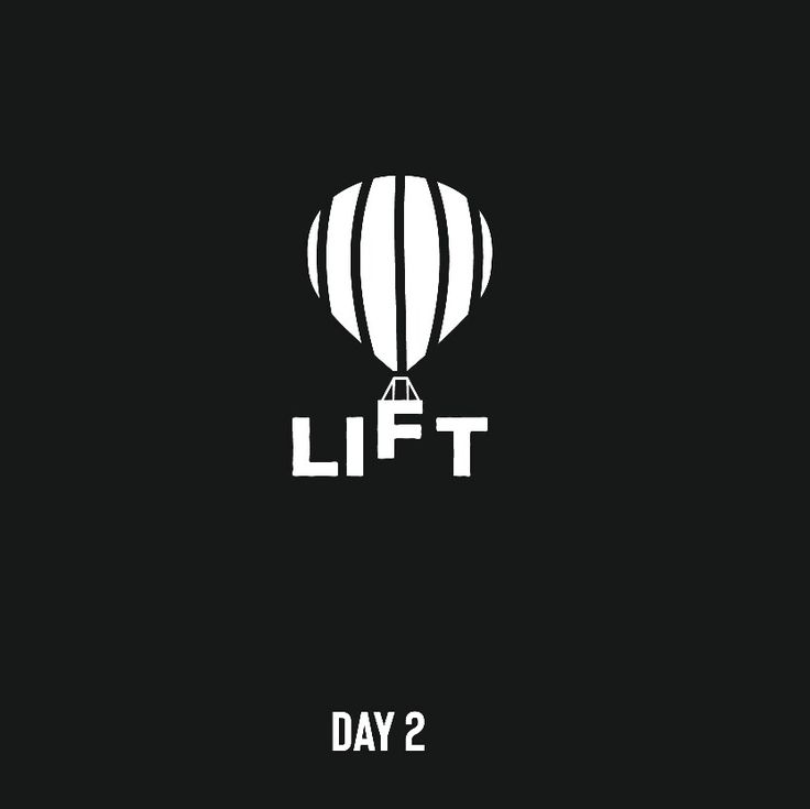 a hot air balloon with the word lift on it's side and an image of a