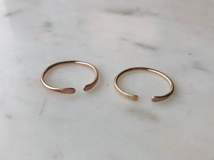 Simple Open Stackable Rings, Simple Stackable Midi Rings With Open Band, Minimalist Open Stackable Promise Ring, Everyday Stackable Open Rings With Simple Design, Everyday Stackable Open Band Rings With Simple Design, Adjustable Minimalist Rings For Everyday Wear, Minimalist Open Midi Rings For Promise, Simple Everyday Toe Rings, Minimalist Stackable Rings For Everyday