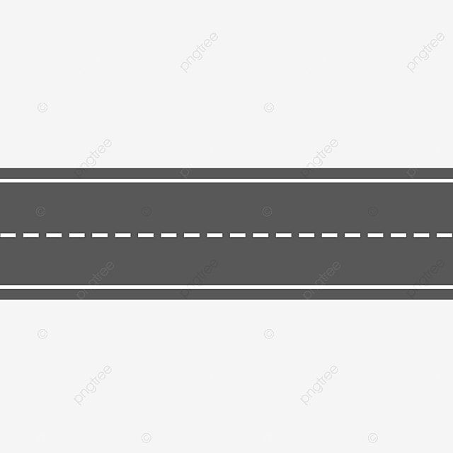 an empty road with two lanes on one side and three straight lines on the other