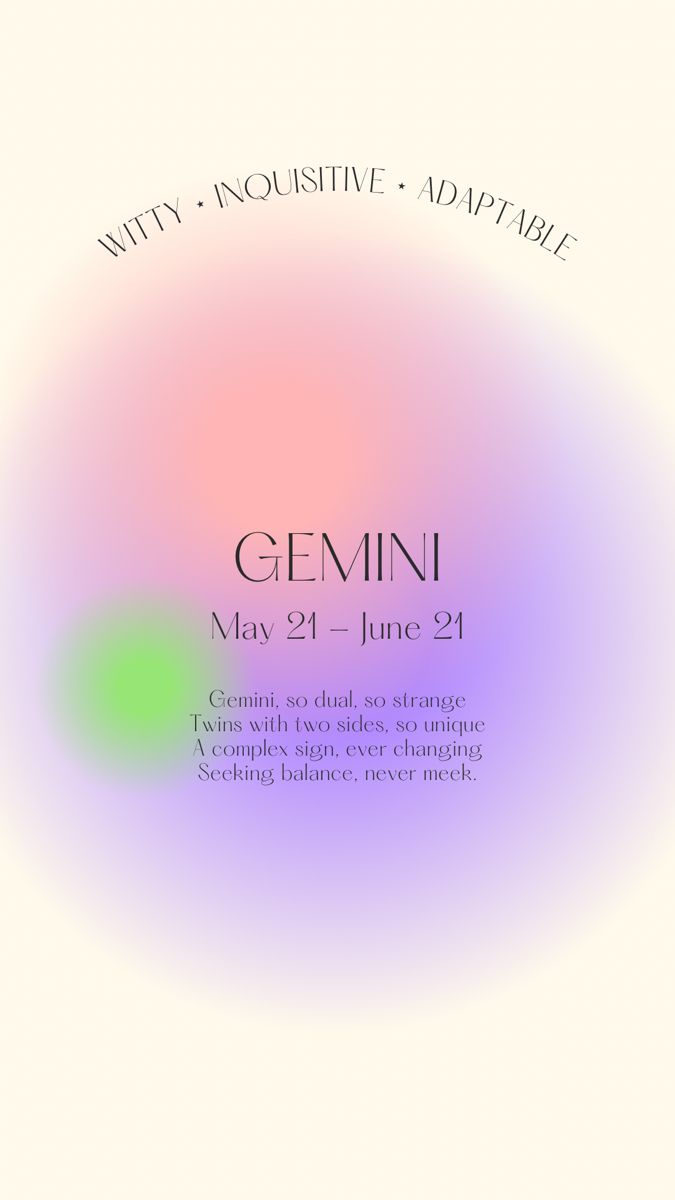 an abstract background with the words gemini may 19 - june 9 on it