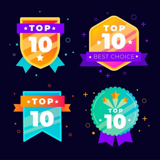 the top ten badges and ribbons are shown in this set, including one for best choice