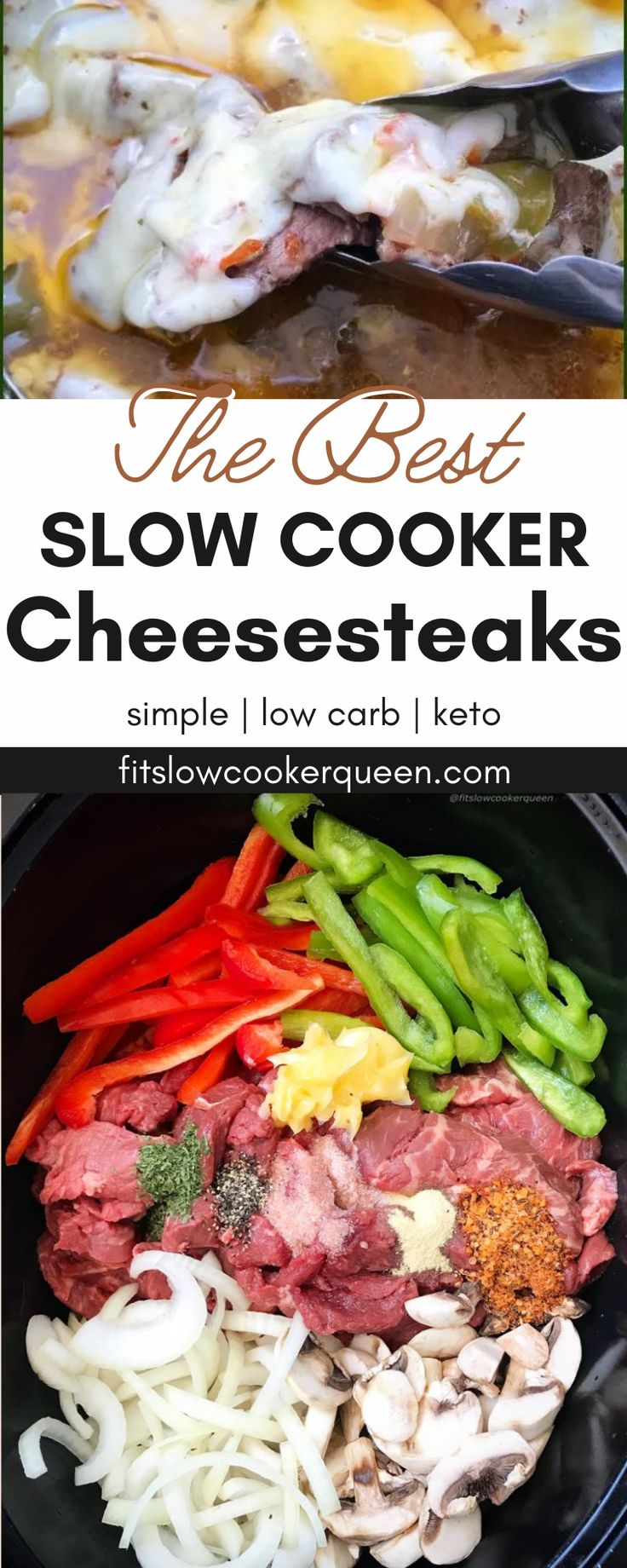 the best slow cooker cheesesteaks recipe is made with simple low carb ingredients