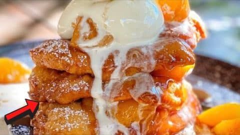 a stack of donuts covered in icing and oranges on top of a plate