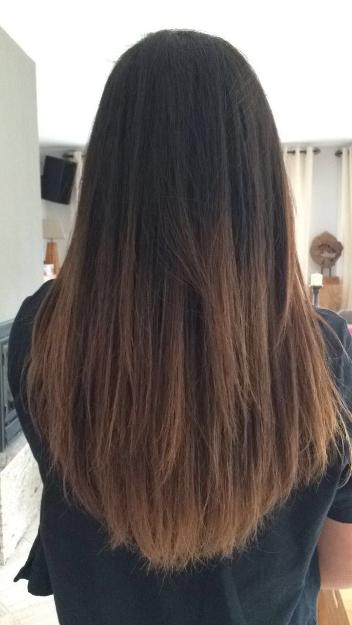 Dark Brown Hair Faded Into Light Brown, Straight Hair Ombre Brown, Black To Brown Ombre Hair Long, Natural Brown Ombre Hair, Highlight Ends Of Hair, Black To Brown Ombre Hair Straight, Ombre Hair Color For Black Hair Straight, Highlights Brown Hair Ends, Black To Brown Ombre Hair Short